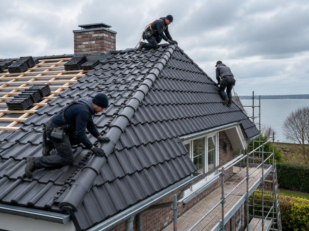 Modernes Wohnhaus mit neuem Steildach